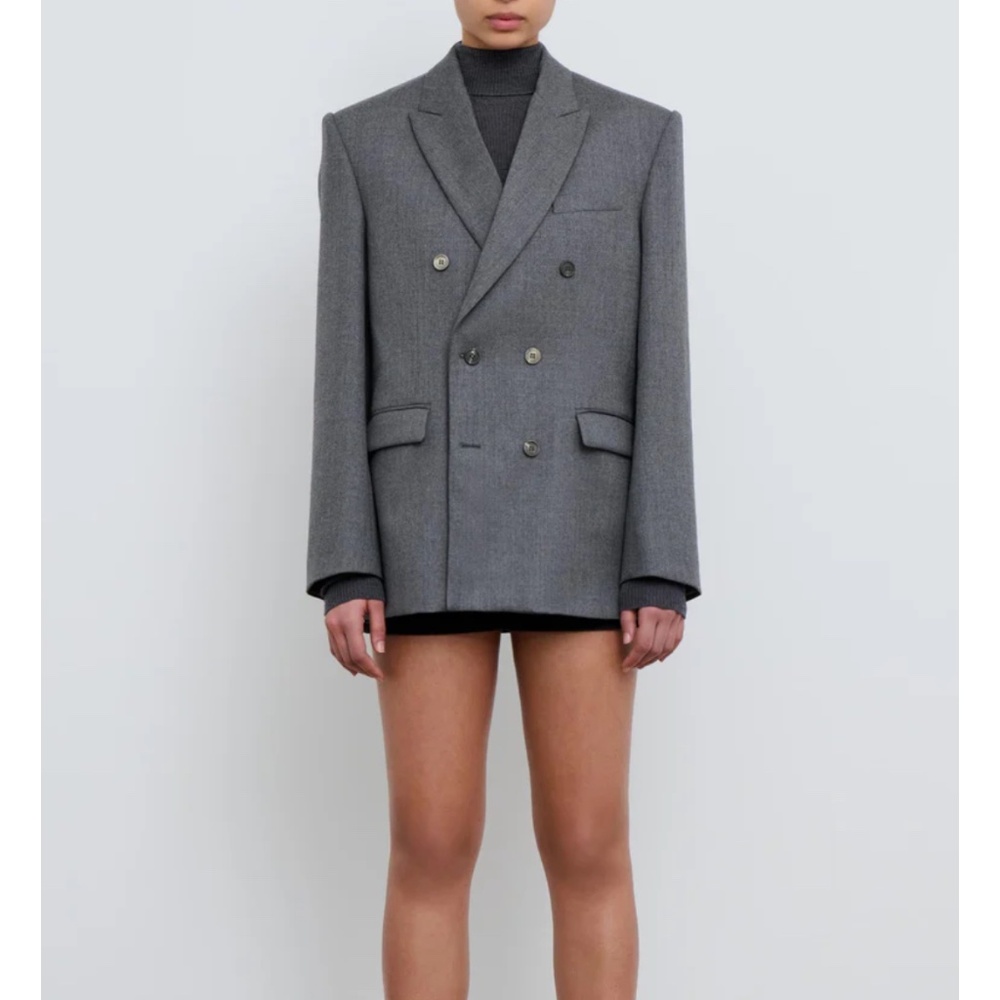 Wardrobe NYC Oversized Grey Blazer NWT